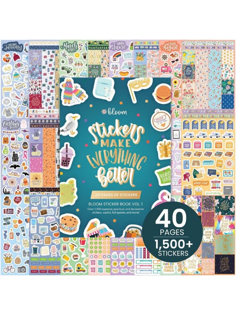 Ultimate 40-Page Mega Planner Sticker Pack - 1500+ Stickers for Seasons